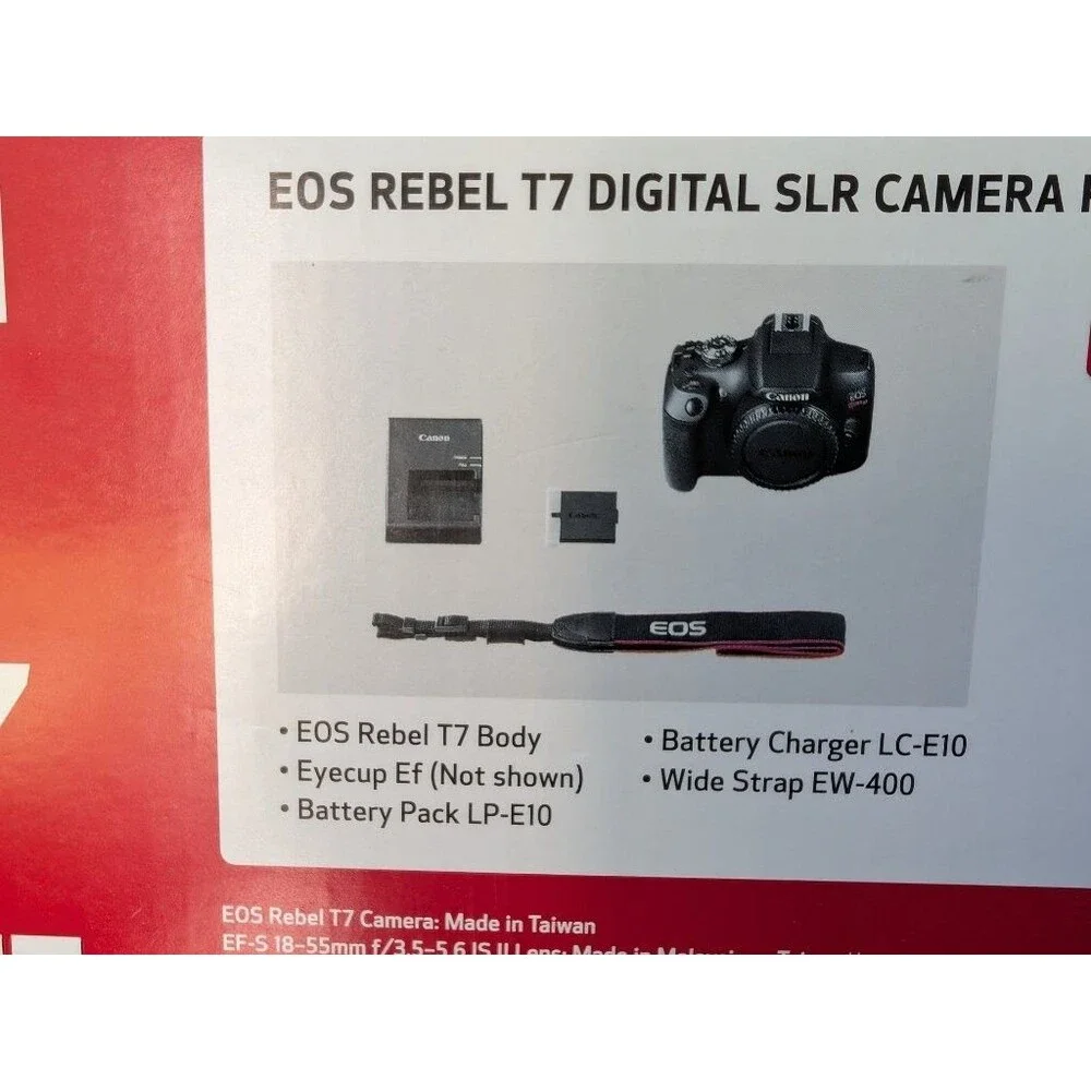 Canon EOS Rebel T7 Premium Kit 24.1MP DSLR 18-55 75-300 New Sealed